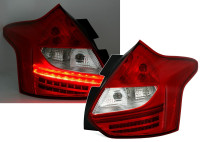 Zadnje LED luči Ford Focus MK3 HB 11-14 rdečo-bele