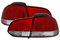 Zadnje LED luči VW Golf 6 Limo 08-10 rdečo-bele