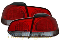Zadnje LED luči VW Golf 6 Limo 08-12 rdeče-smoke V1