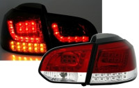 Zadnje LED luči VW Golf 6 Limo 08-12 rdečo-bele V3