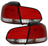 Zadnje LED luči VW Golf 6 Limo 08- rdečo-bele V1