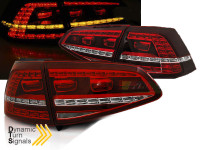 Zadnje LED luči VW Golf 7 Hatchback 13-17 DINAMIČNI smernik rdeče-bele