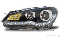 Žaromet Volkswagen Golf 6 08- DRL izgled črni led