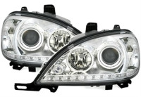 Žarometi Mercedes ML W163 01-05 LED osvetlitev krom