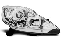 Žarometi Peugeot 107 05-11 LED osvetlitev krom