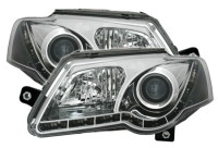 Žarometi VW Passat 3C 05-10 LED osvetlitev krom V2