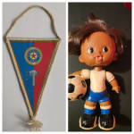 VINTAGE ZASTAVICA,MASKOTA BILI  - NK HAJDUK, SPLIT,JUGOSLAVIJA