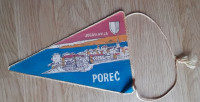Vintage zastavica POREČ smučanje na vodi 13x21cm