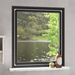 vidaXL Magnetni komarnik za okna bel 130x150 cm