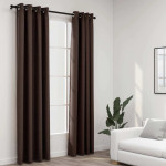 vidaXL Zatemnitvene zavese z obročki 2 kosa taupe 140x245 cm