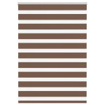 vidaXL Zebra senčilo rjave 100x150 cm tkanina širina 95,9cm poliester