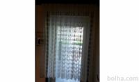 Zavesa zavese nabrane 120 x 180 in 120 x 120 cm za okno bele