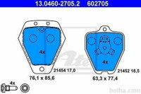Prednje zavorne obloge 13.0460-2705.2 - Audi A4 94-01
