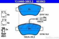 Prednje zavorne obloge 13.0460-3863.2 - Citroen, Fiat, Peugeot