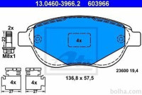 Prednje zavorne obloge 13.0460-3966.2 - Citroen C3 02-