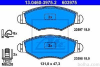Prednje zavorne obloge 13.0460-3975.2 - Peugeot 206 98-03
