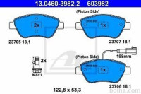Prednje zavorne obloge 13.0460-3982.2 - Alfa Romeo, Fiat, Lancia