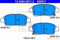 Prednje zavorne obloge 13.0460-5811.2 - Toyota Yaris 99-06