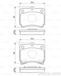 Prednje zavorne obloge BS0986493550 - Kia Pride 90-11