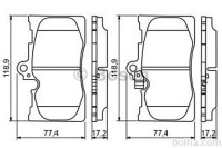 Prednje zavorne obloge BS0986494252 - Lexus GS 05-