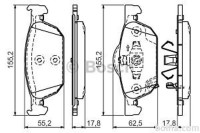 Prednje zavorne obloge BS0986494383 - Honda Civic 12-