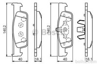 Prednje zavorne obloge BS0986494661 - Renault Twingo 14-