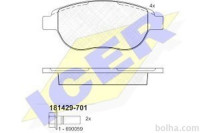 Prednje zavorne obloge IE181429-701 - Citroen, Peugeot