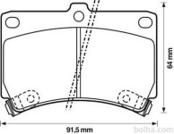 Prednje zavorne obloge S70-0063 - Kia Rio 00-05