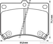 Prednje zavorne obloge S70-0316 - Mazda 323 89-98