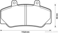 Prednje zavorne obloge S70-0390 - Volvo Seria 700 81-92