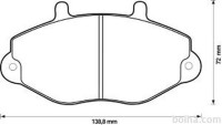 Prednje zavorne obloge S70-0396 - Ford Transit 92-00