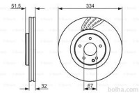 Prednji zavorni diski 0 986 479 650 - Mercedes-Benz Razred SL R129...