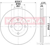 Prednji zavorni diski 103239 - Nissan Micra 10-