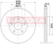 Prednji zavorni diski 103245 - Ford Transit Connect 02-13