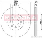 Prednji zavorni diski 103258 - Opel Astra H 04-14