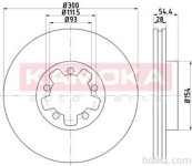 Prednji zavorni diski 103273 - Ford Transit 06-14
