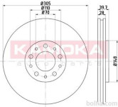 Prednji zavorni diski 103284 - Alfa Romeo 159 05-11
