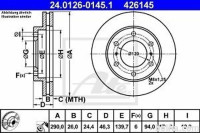 Prednji zavorni diski 24.0126-0145.1 - Mitsubishi Pajero 00-