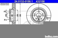 Prednji zavorni diski 24.0132-0158.1 - Mercedes-Benz