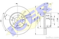 Prednji zavorni diski 265247 - Mercedes