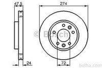 Prednji zavorni diski BS0986479013 - Kia Carnival 99-01