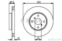 Prednji zavorni diski BS0986479430 - Toyota Yaris 06-
