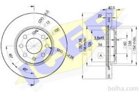 Prednji zavorni diski IEBD0920 - Opel Adam 13-