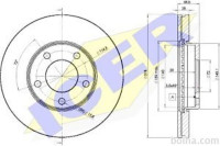Prednji zavorni diski IEBD3272 - Mazda 5 05-