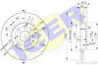 Prednji zavorni diski IEBD4700 - Peugeot 108 14-