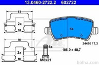 Zadnje zavorne obloge 13.0460-2722.2 - Ford, Land Rover, Volvo
