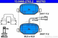 Zadnje zavorne obloge 13.0460-2763.2 - Alfa Romeo Mito 08-