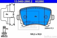 Zadnje zavorne obloge 13.0460-2880.2 - Audi, Seat, Škoda, Volkswagen