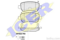 Zadnje zavorne obloge IE181622-703 - Opel, Kia, Renault