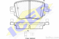 Zadnje zavorne obloge IE182152 - Volkswagen Sharan 10-